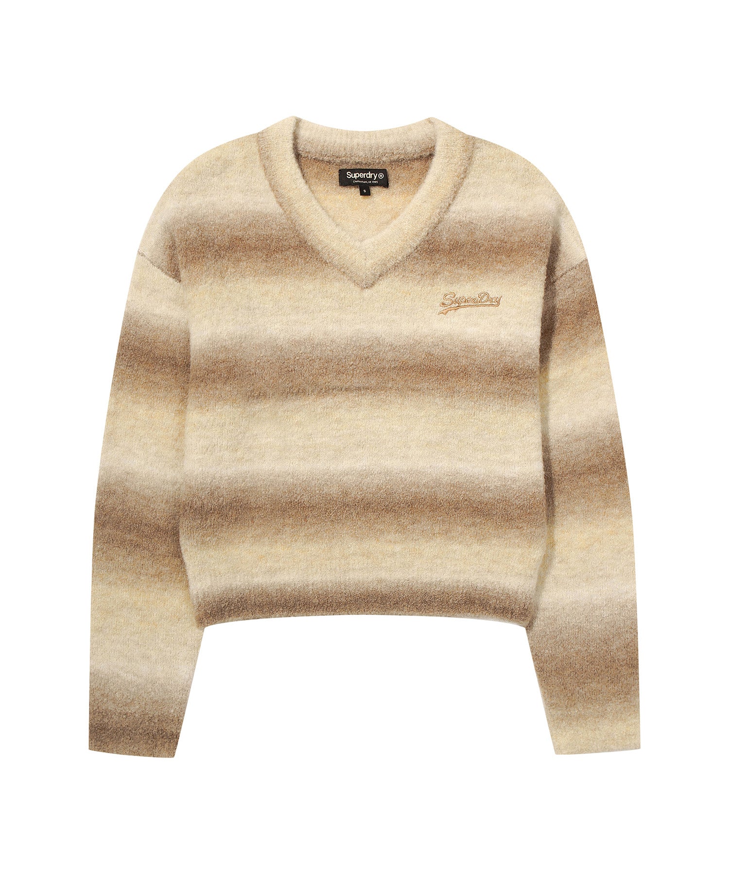 W Gradation V-Neck Knit - Superdry Singapore