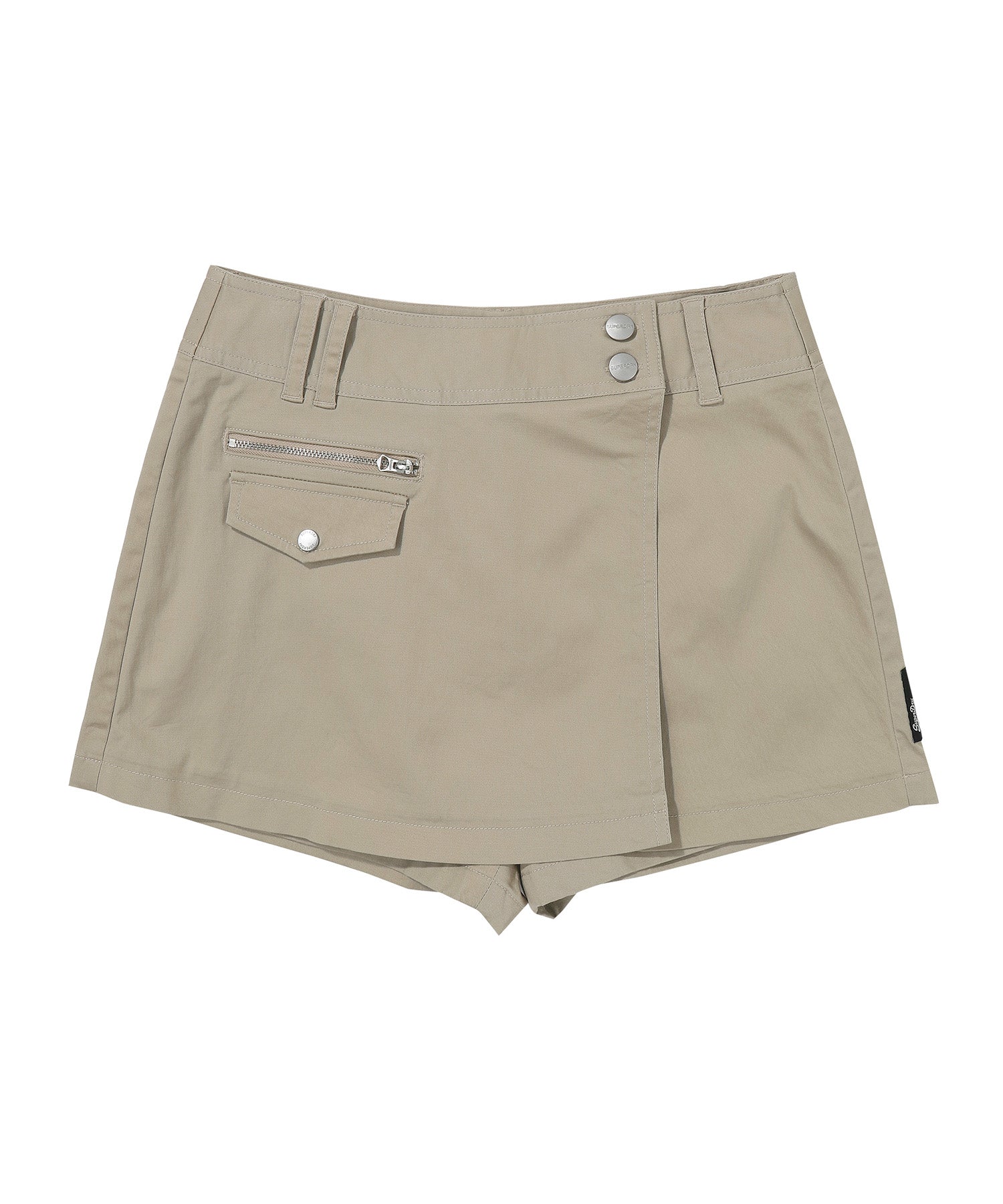 W Pocket Skirt Shorts - Beige  - Superdry Singapore