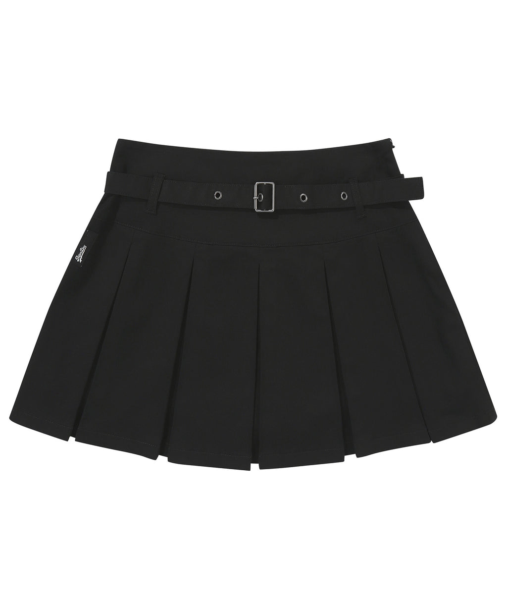 W Indie Sleaze Pleats Skirt - Black  - Superdry Singapore