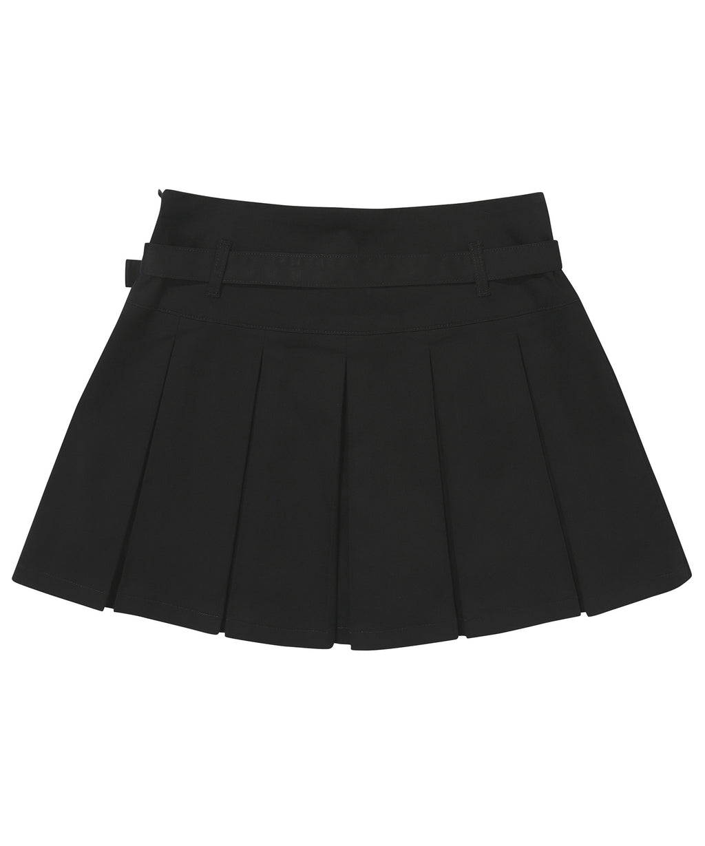 W Indie Sleaze Pleats Skirt - Black  - Superdry Singapore