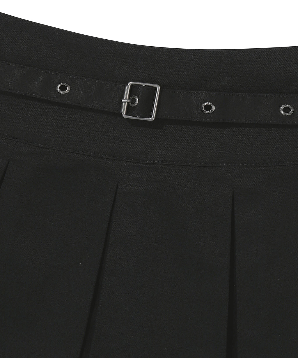 W Indie Sleaze Pleats Skirt - Black  - Superdry Singapore