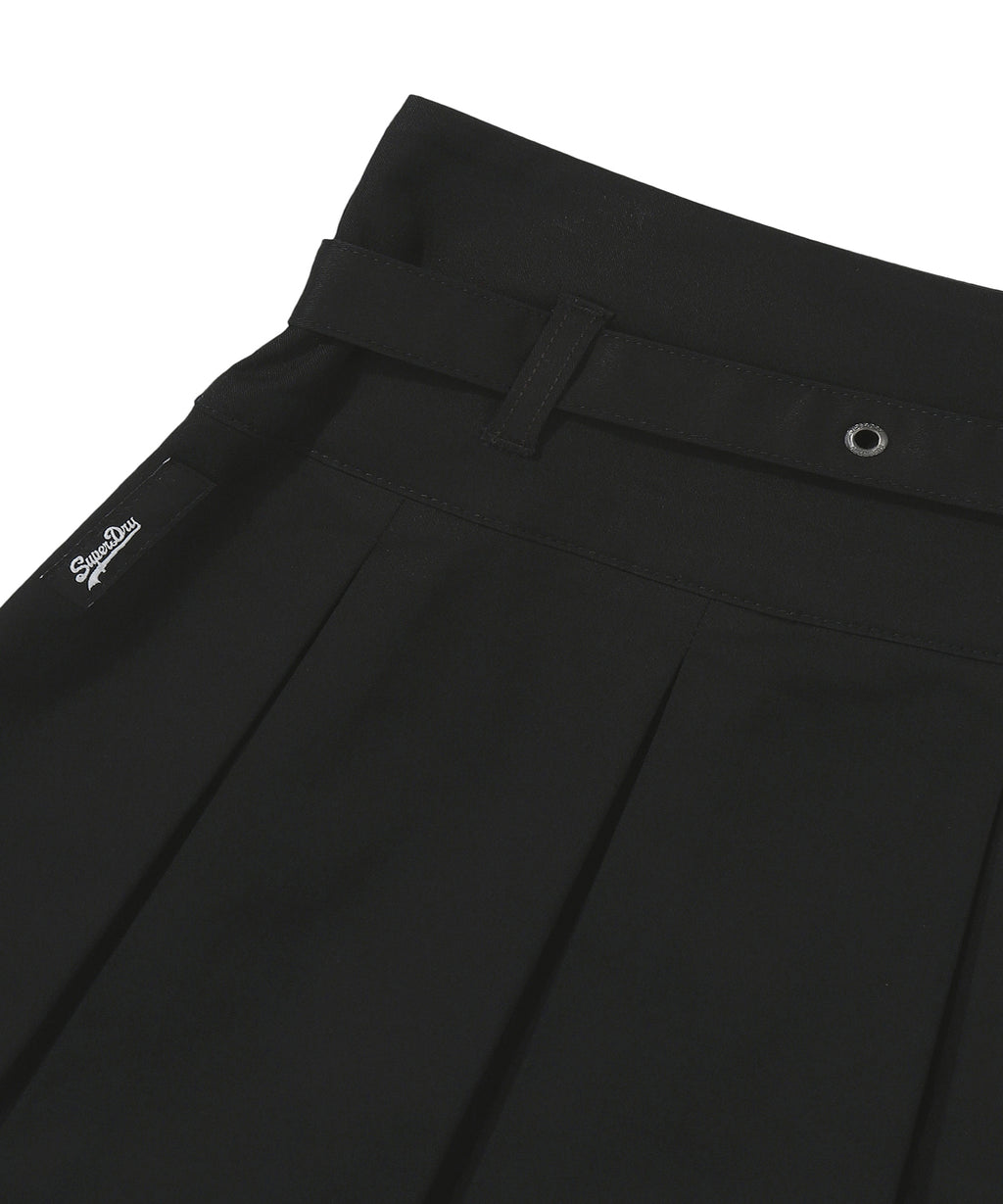 W Indie Sleaze Pleats Skirt - Black  - Superdry Singapore