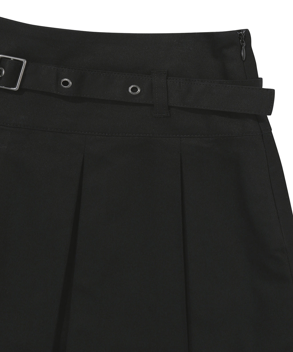 W Indie Sleaze Pleats Skirt - Black  - Superdry Singapore