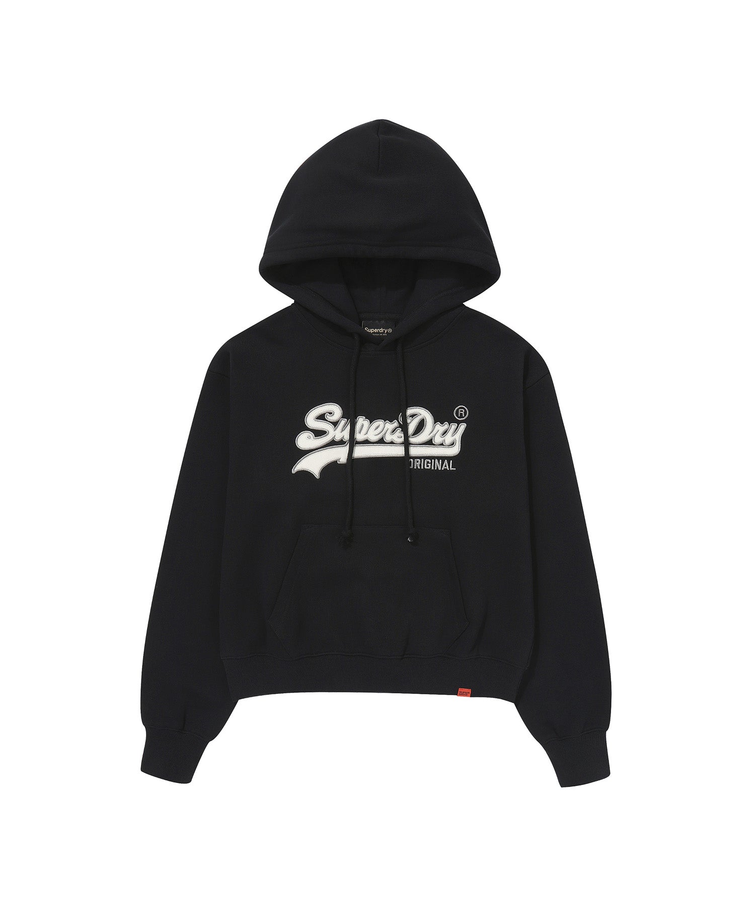 W Vintage Logo Crop Hoodie - Superdry Singapore