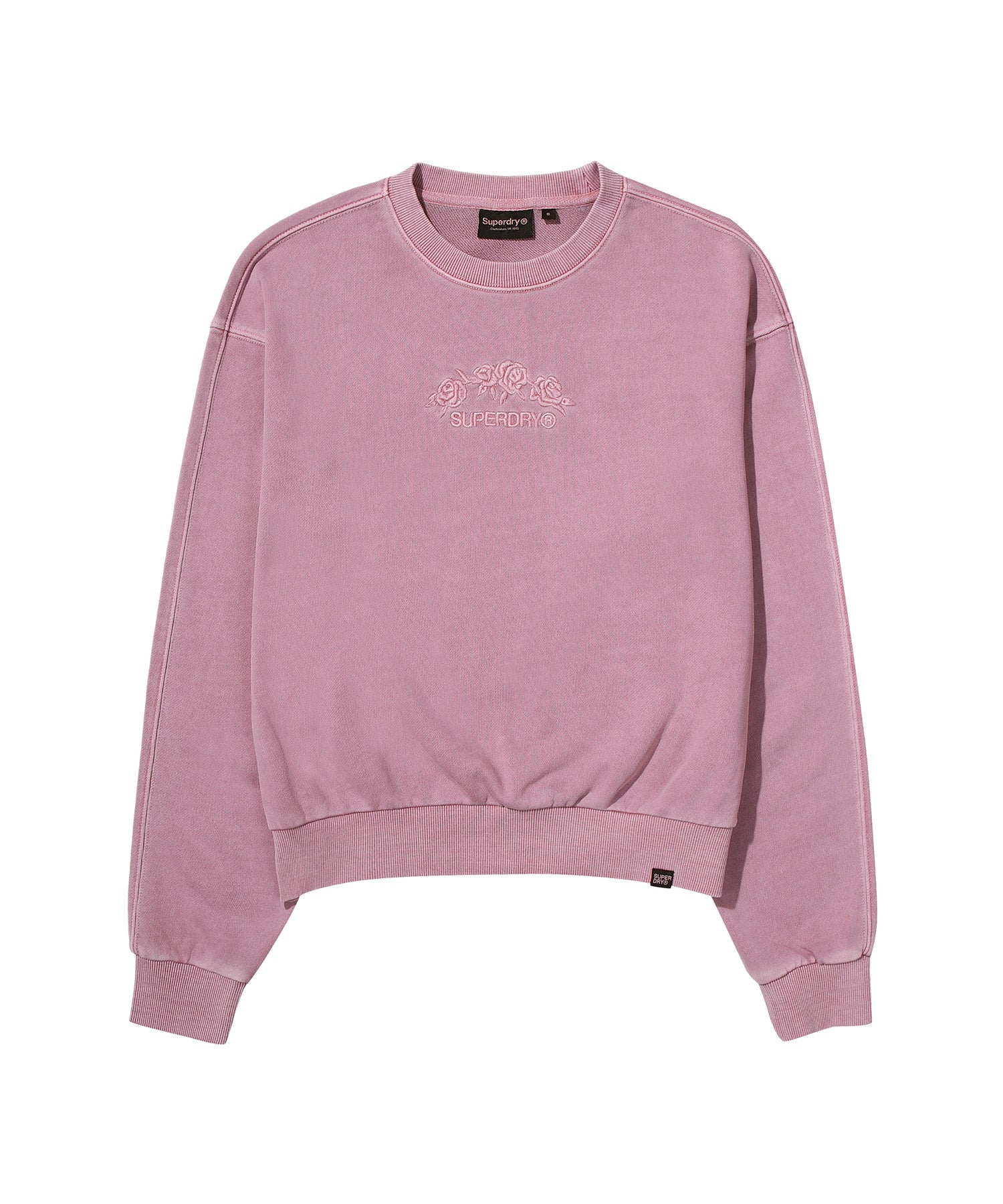 W Flower Embroidered Sweatshirt - Superdry Singapore