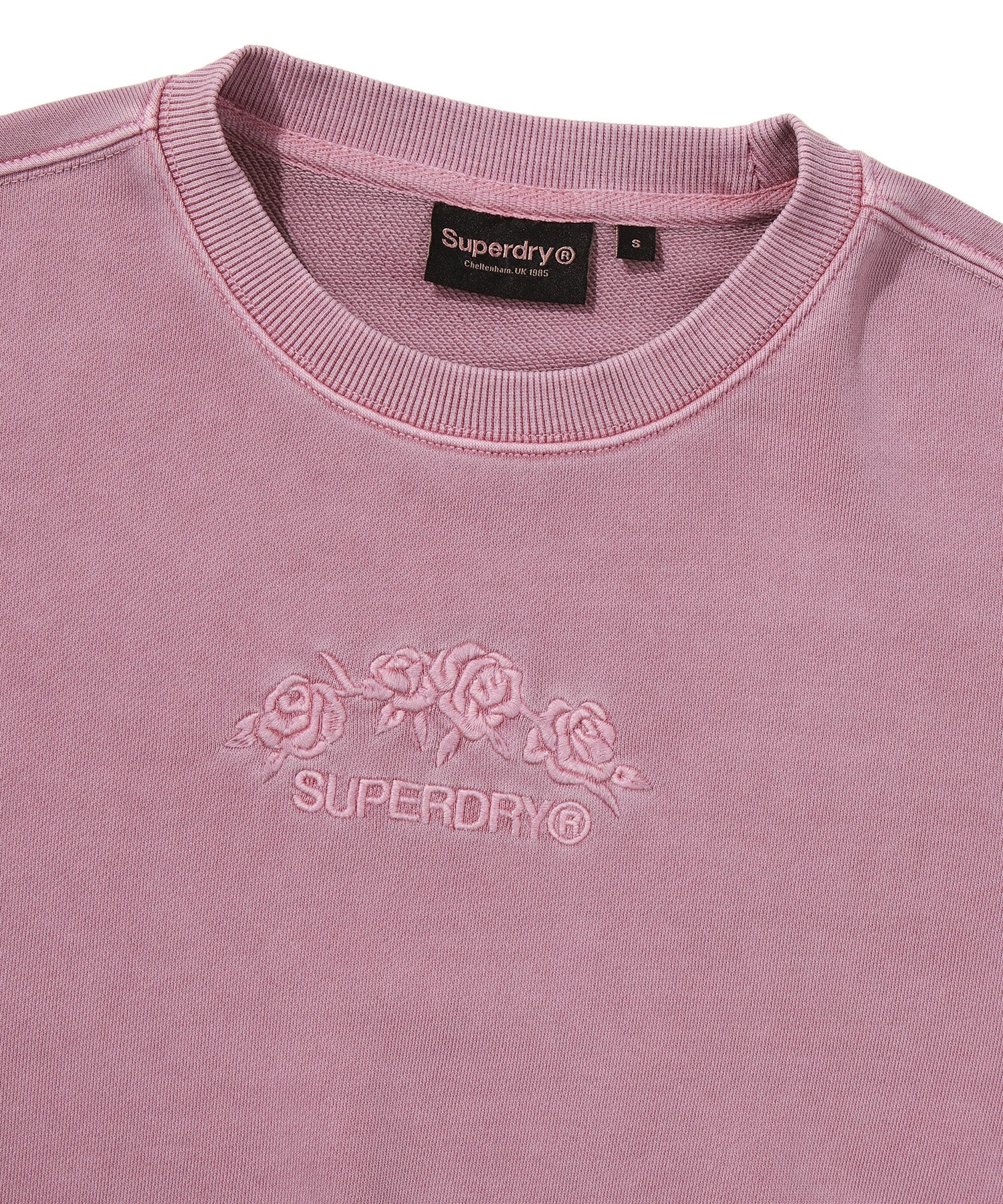 W Flower Embroidered Sweatshirt - Superdry Singapore