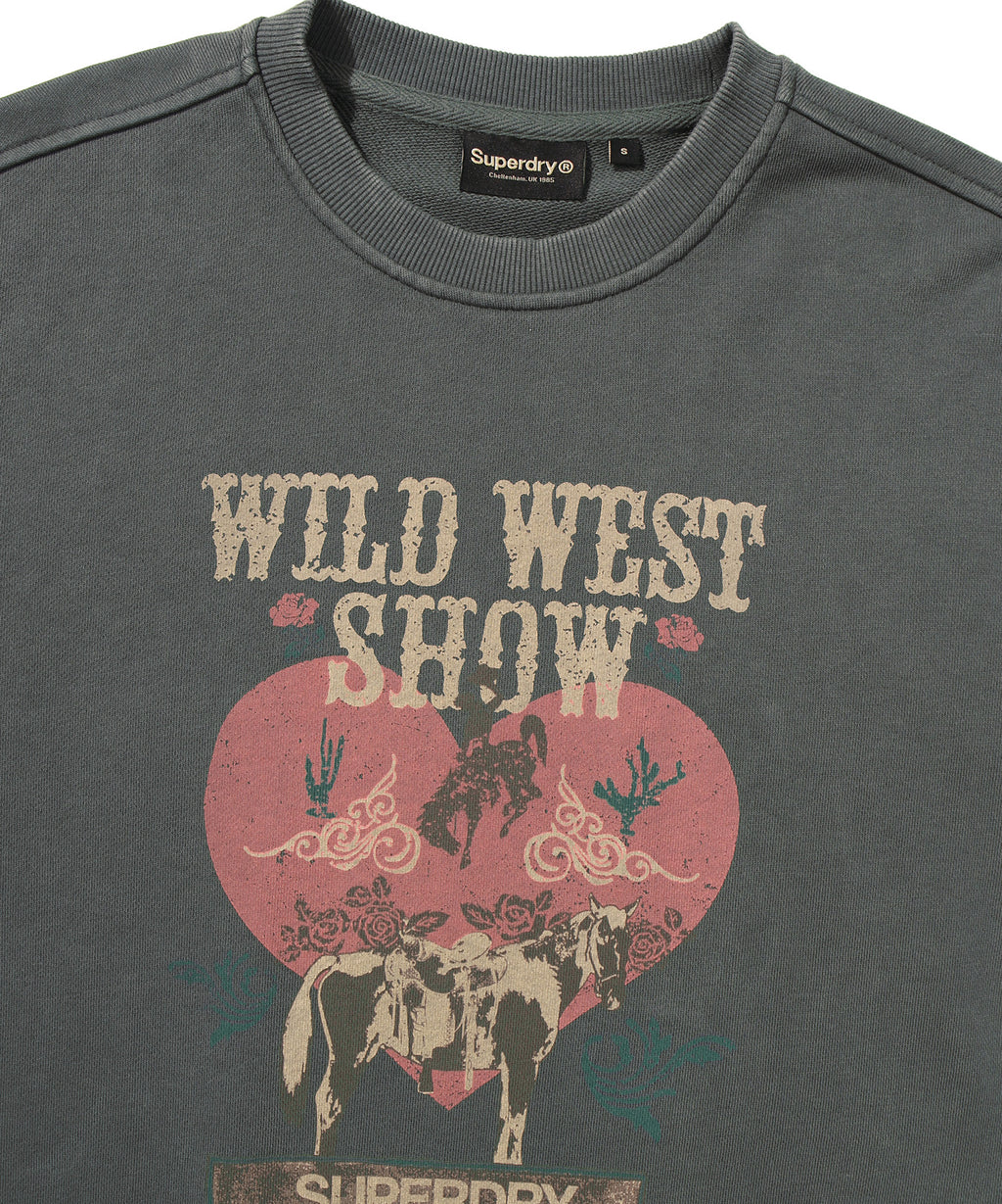 W Vintage Heart Graphic Sweats - Superdry Singapore