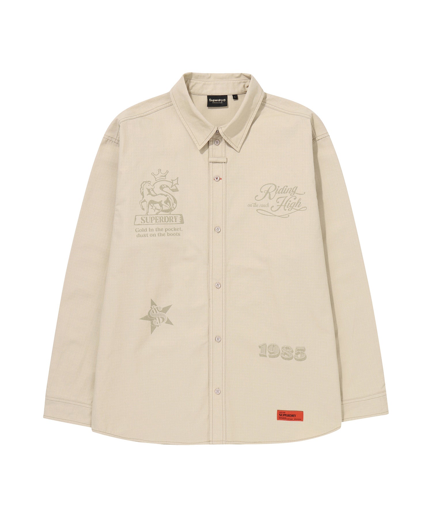 Rich Farmer Graphic Cotton Shirt - Superdry Singapore