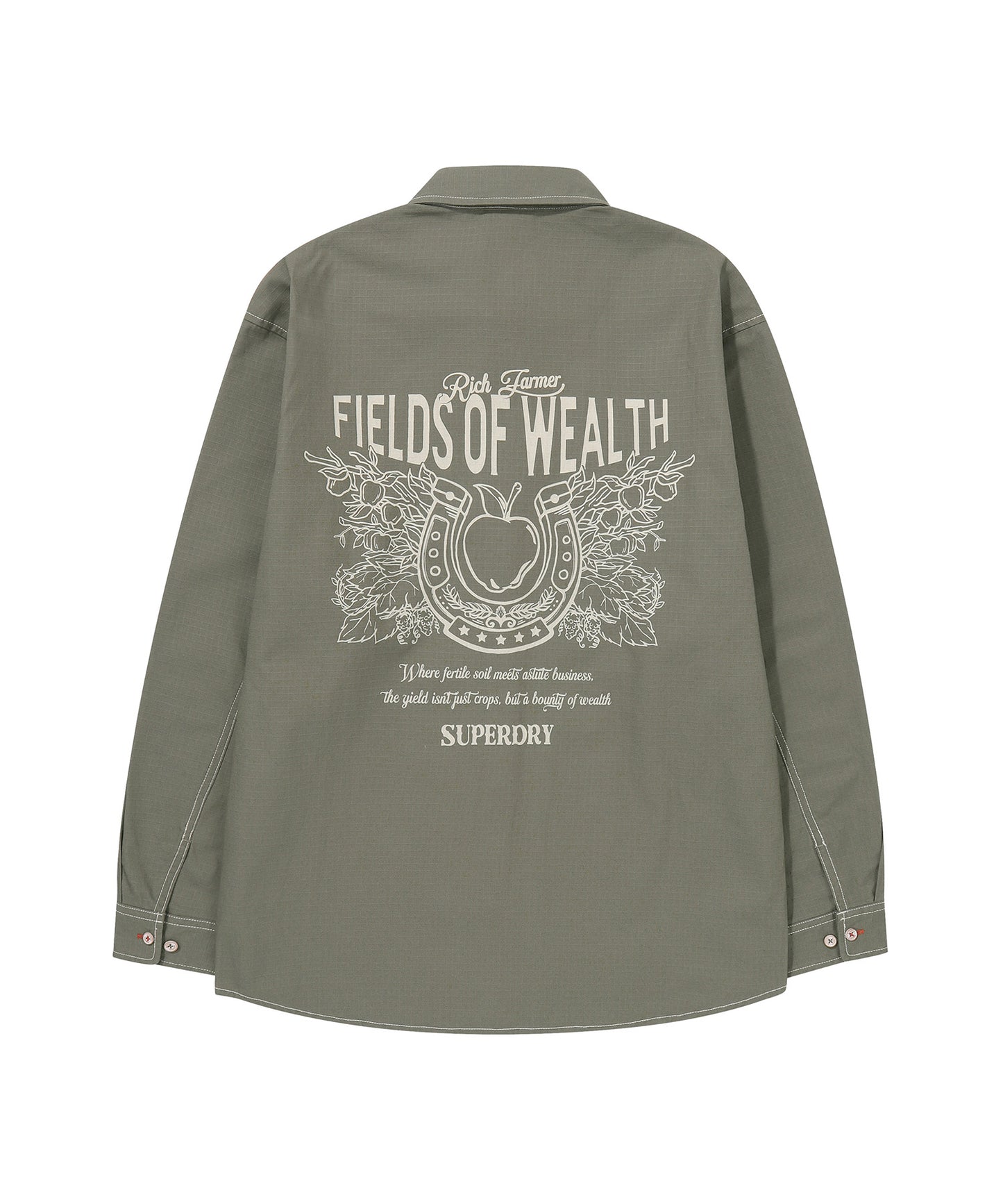 Rich Farmer Graphic Cotton Shirt - Superdry Singapore