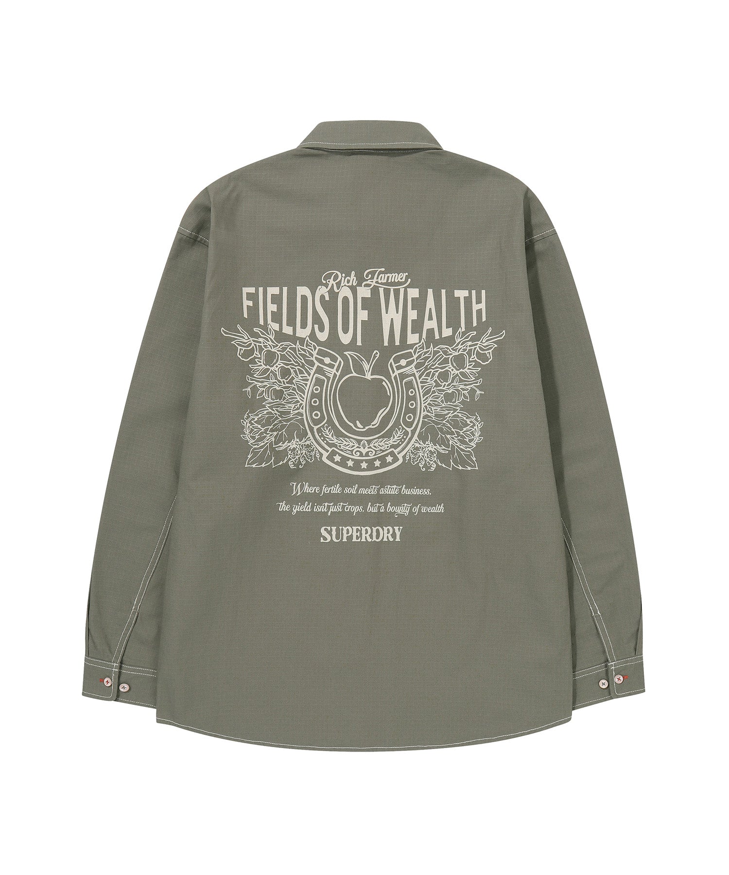 Rich Farmer Graphic Cotton Shirt - Superdry Singapore