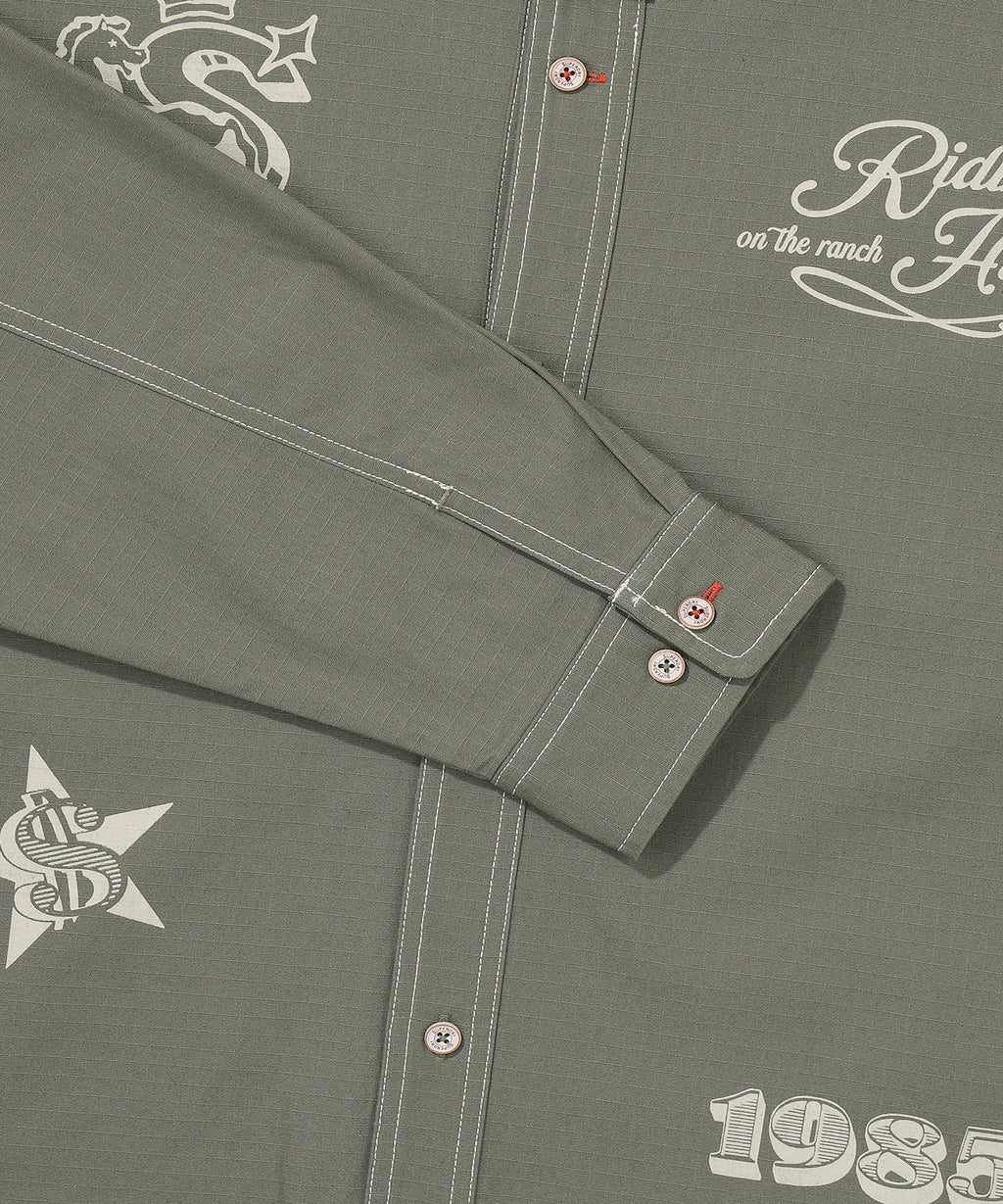 Rich Farmer Graphic Cotton Shirt - Superdry Singapore