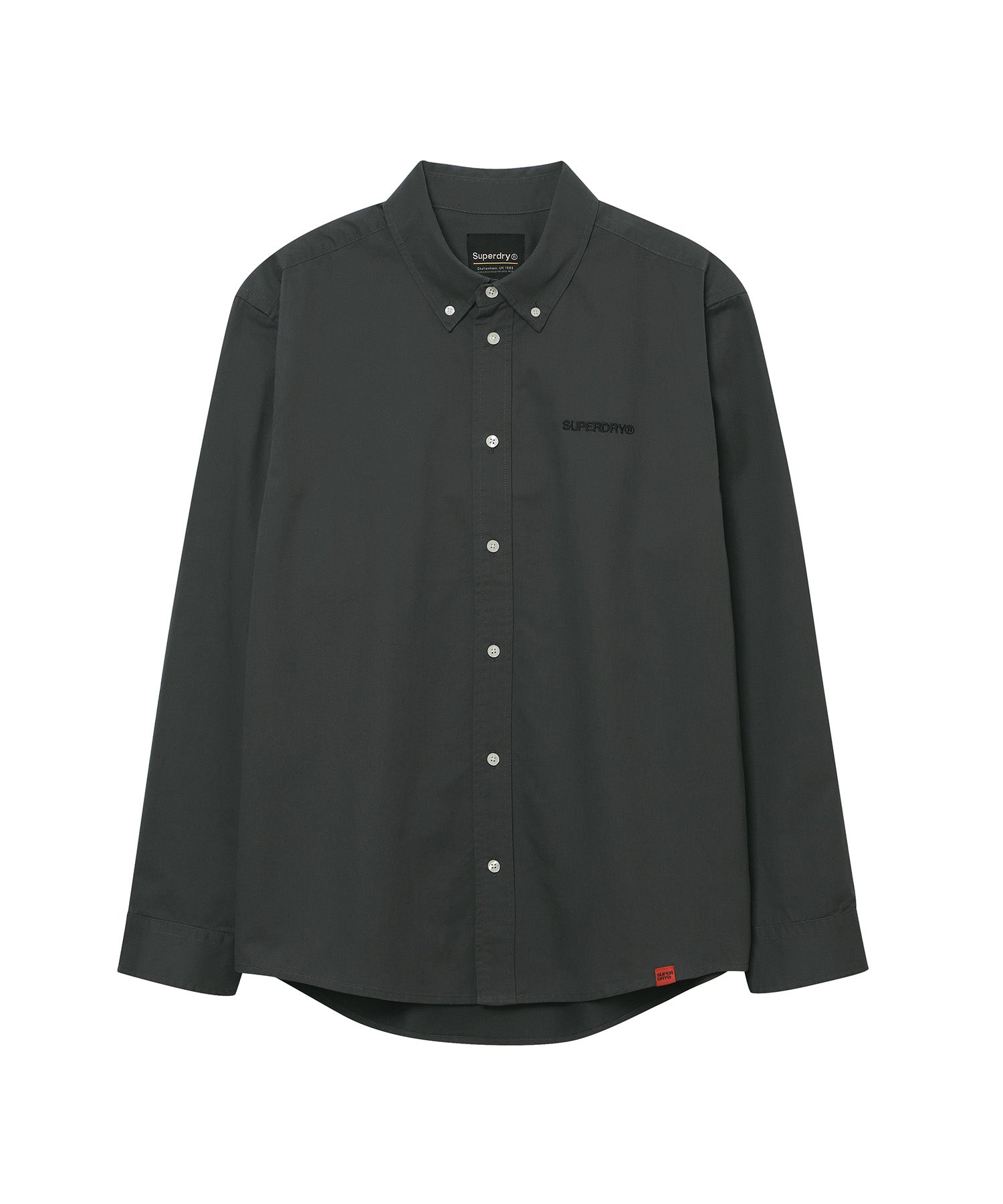 Logo Embroidered Cotton Shirt - Superdry Singapore