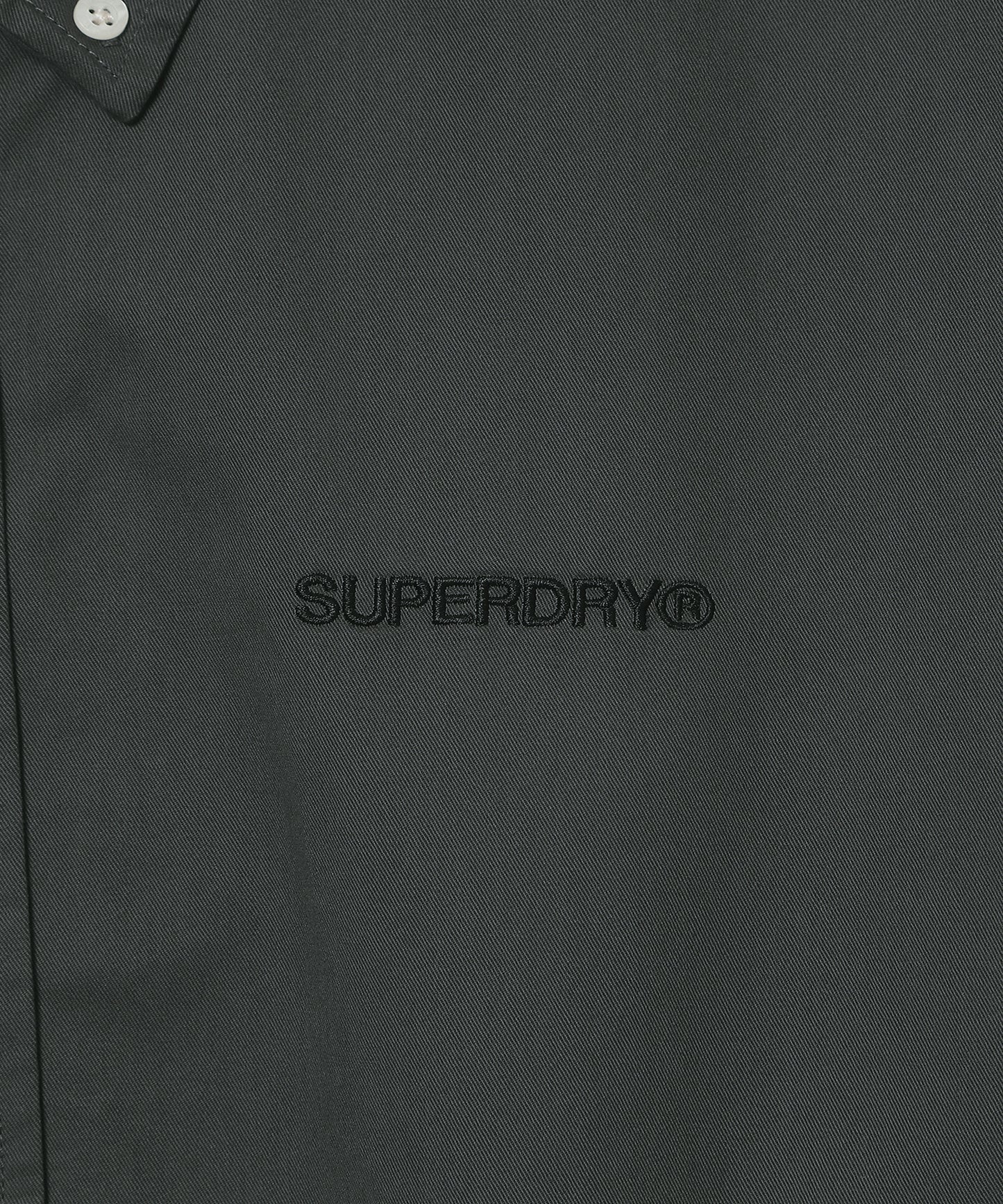 Logo Embroidered Cotton Shirt - Superdry Singapore
