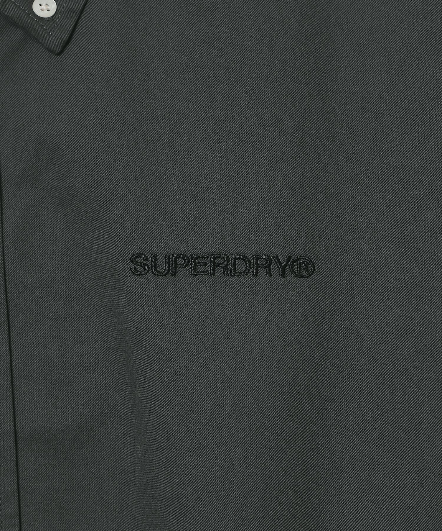 Logo Embroidered Cotton Shirt - Superdry Singapore