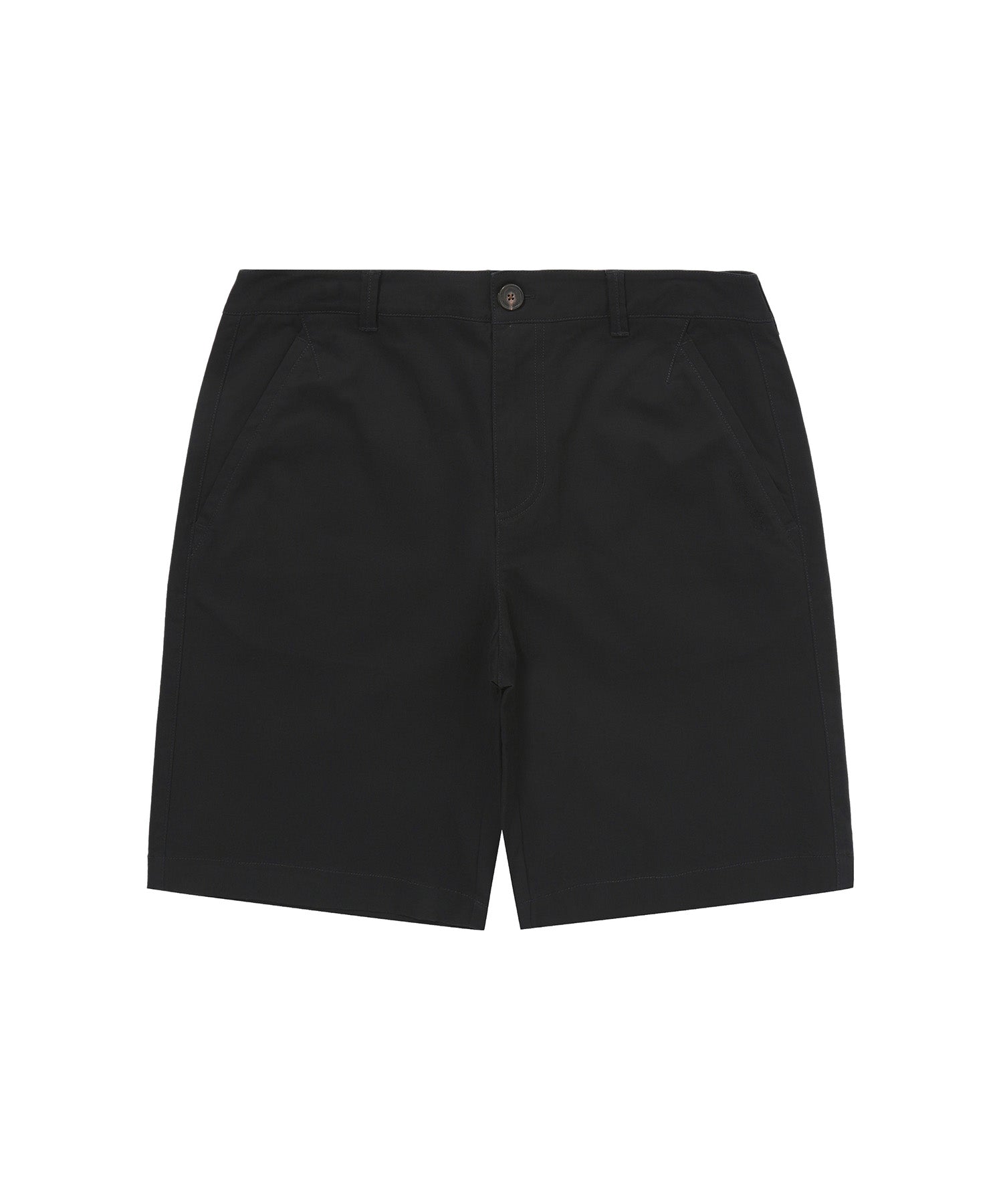 Label Cotton Chino Shorts - Black - Superdry Singapore