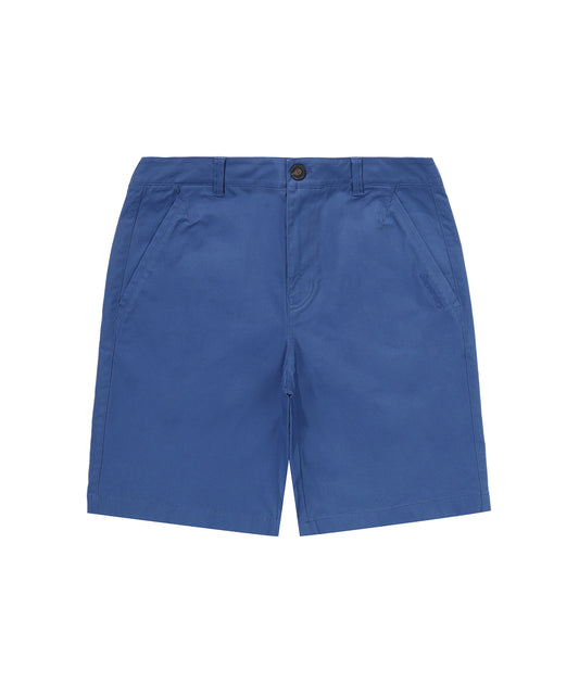 Label Cotton Chino Shorts - D/Blue - Superdry Singapore