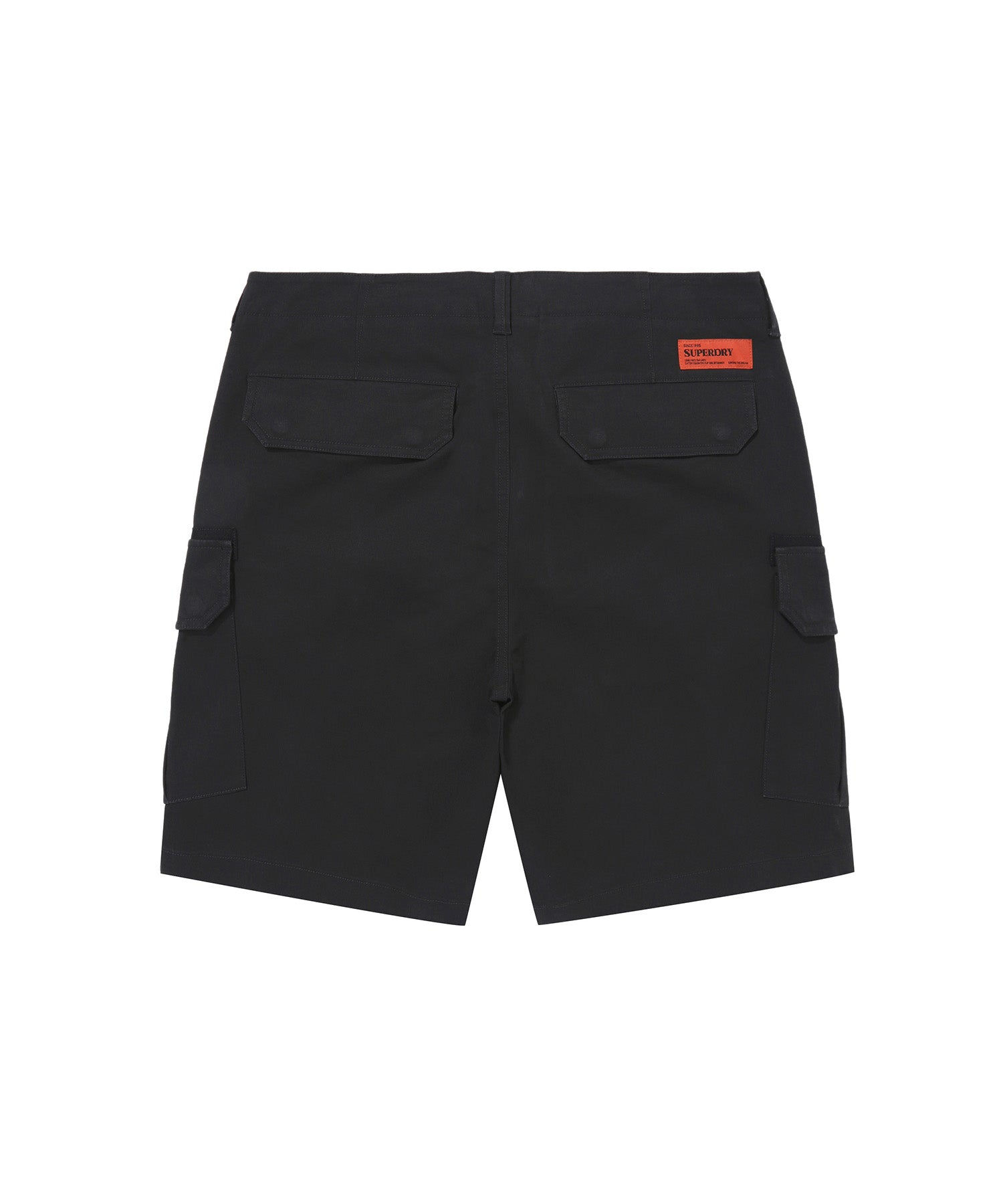 Label Cargo Cotton Shorts - Black - Superdry Singapore