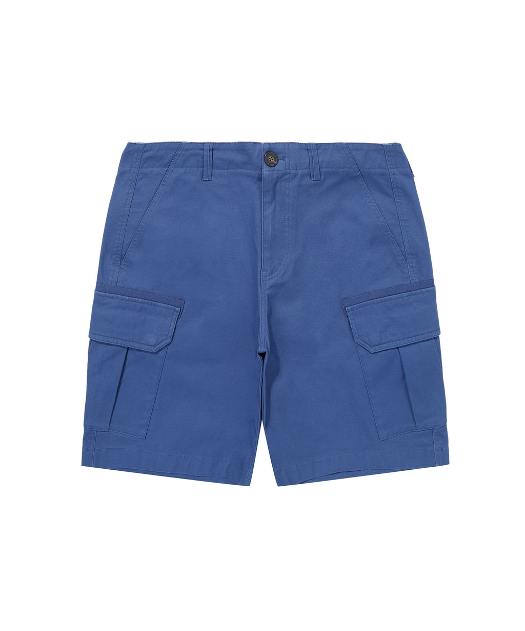 Label Cargo Cotton Shorts - D/Blue - Superdry Singapore