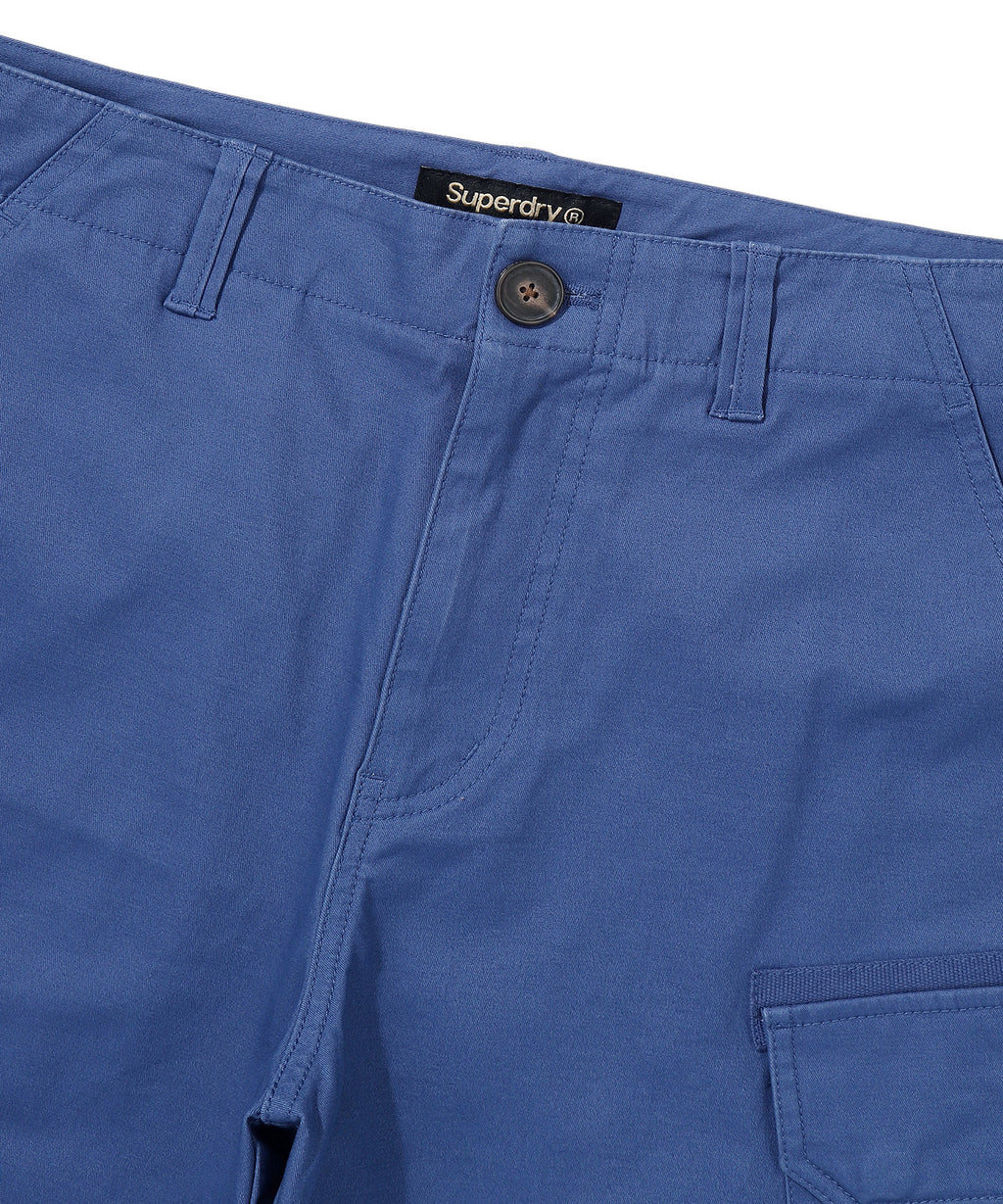Label Cargo Cotton Shorts - D/Blue - Superdry Singapore