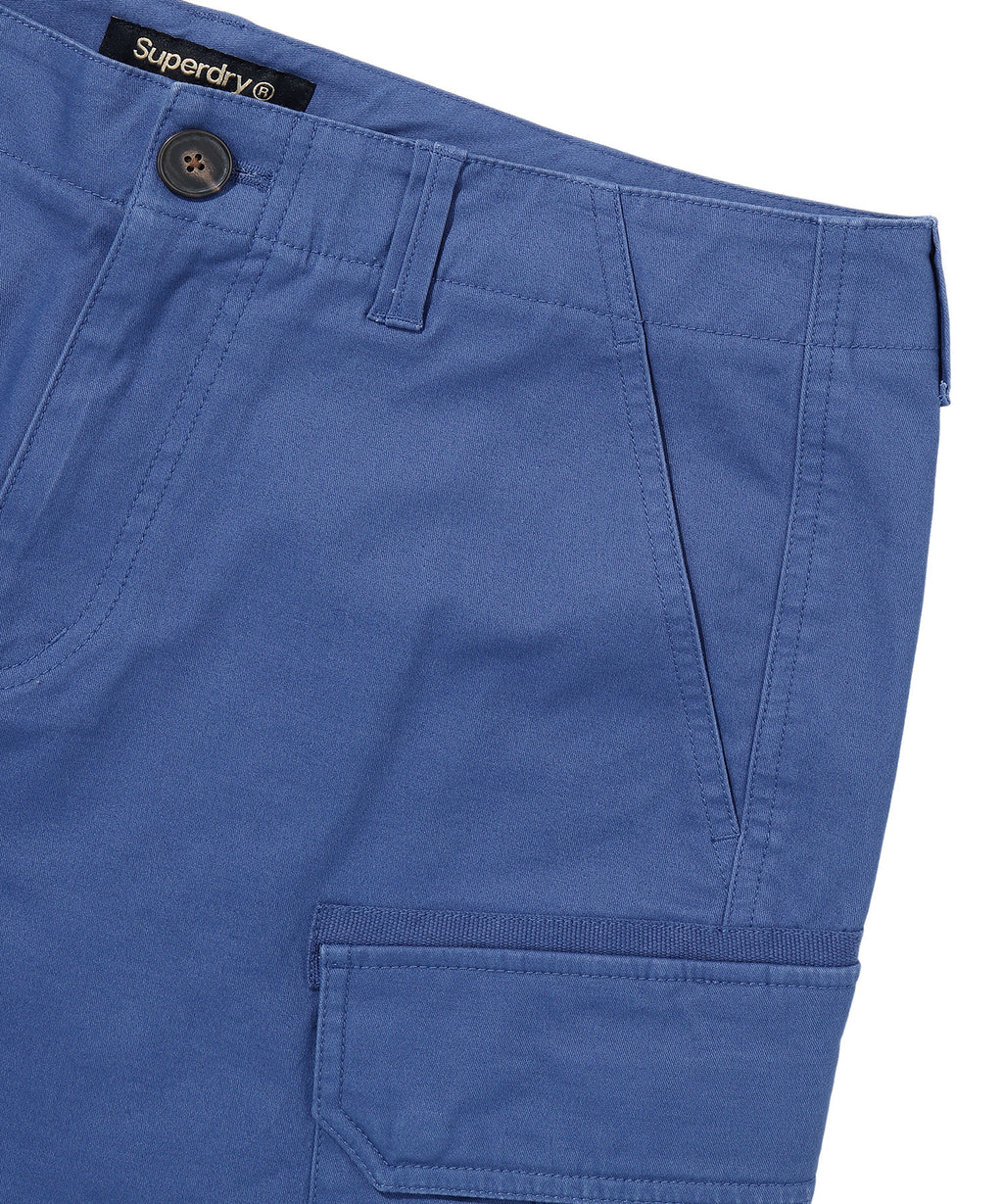 Label Cargo Cotton Shorts - D/Blue - Superdry Singapore