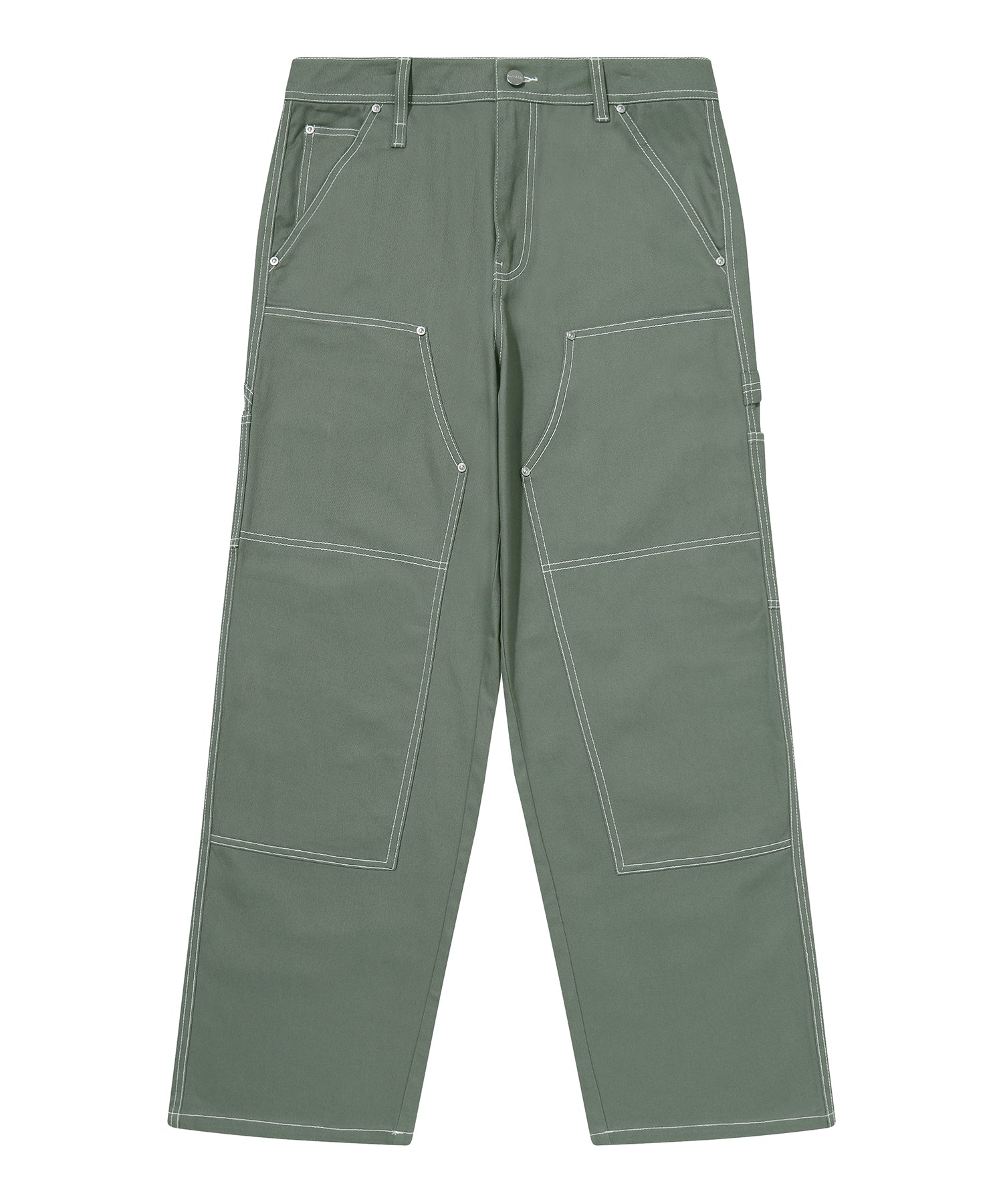 Double Knee Cotton Work Pants - Khaki  - Superdry Singapore