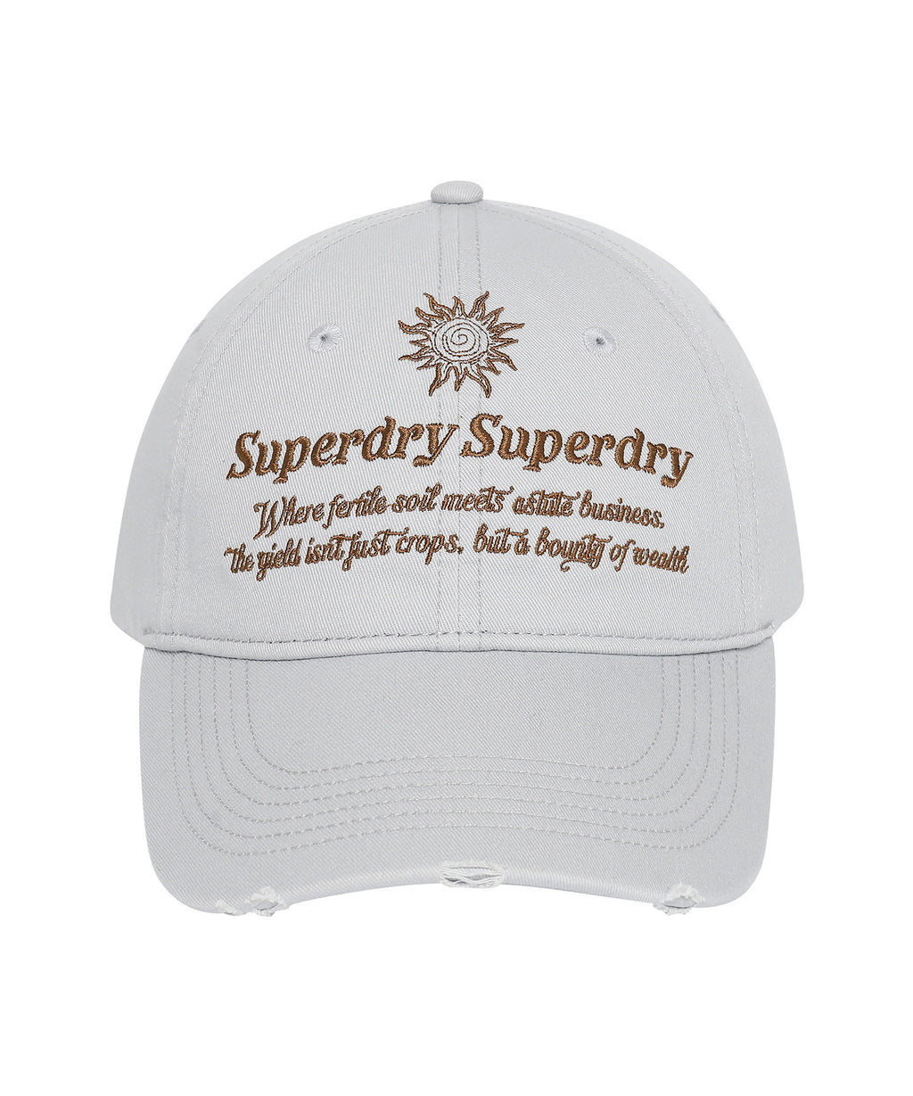 Vintage Embroidery Ball Cap - Grey - Superdry Singapore