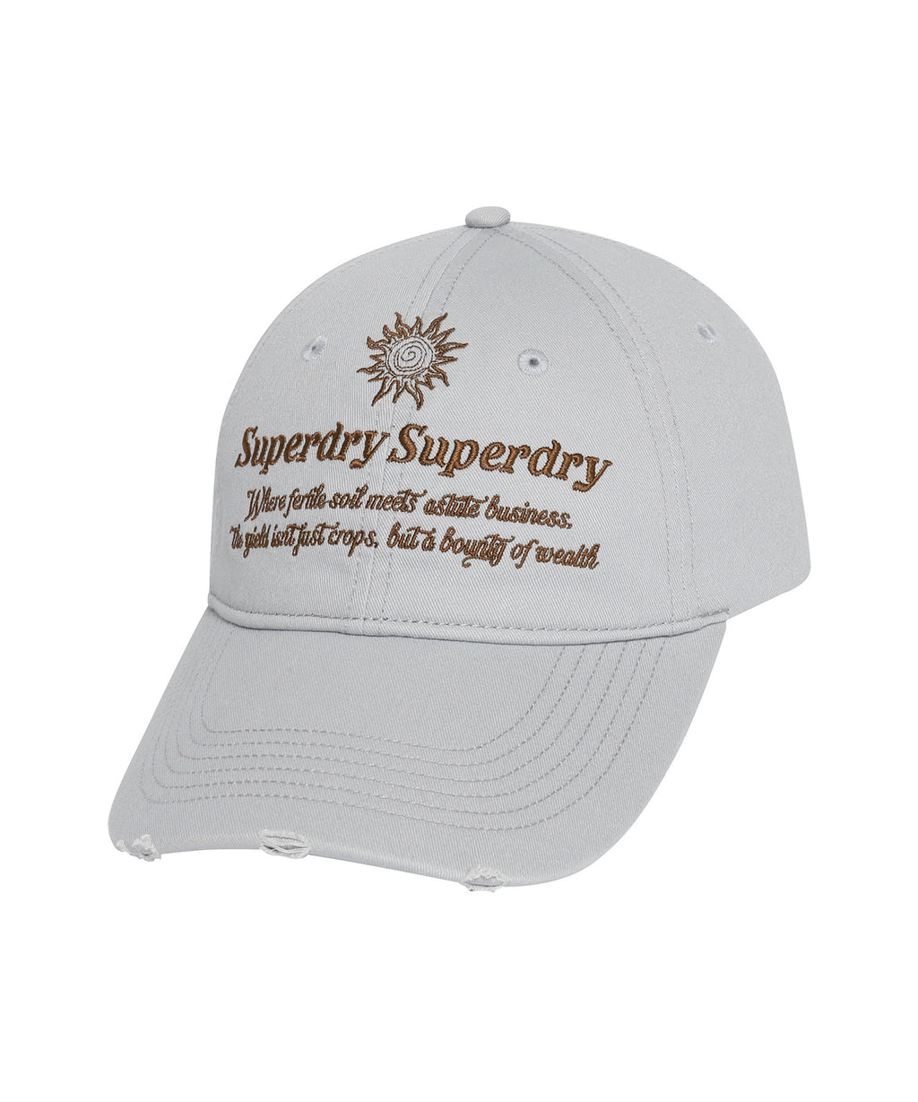 Vintage Embroidery Ball Cap - Grey - Superdry Singapore