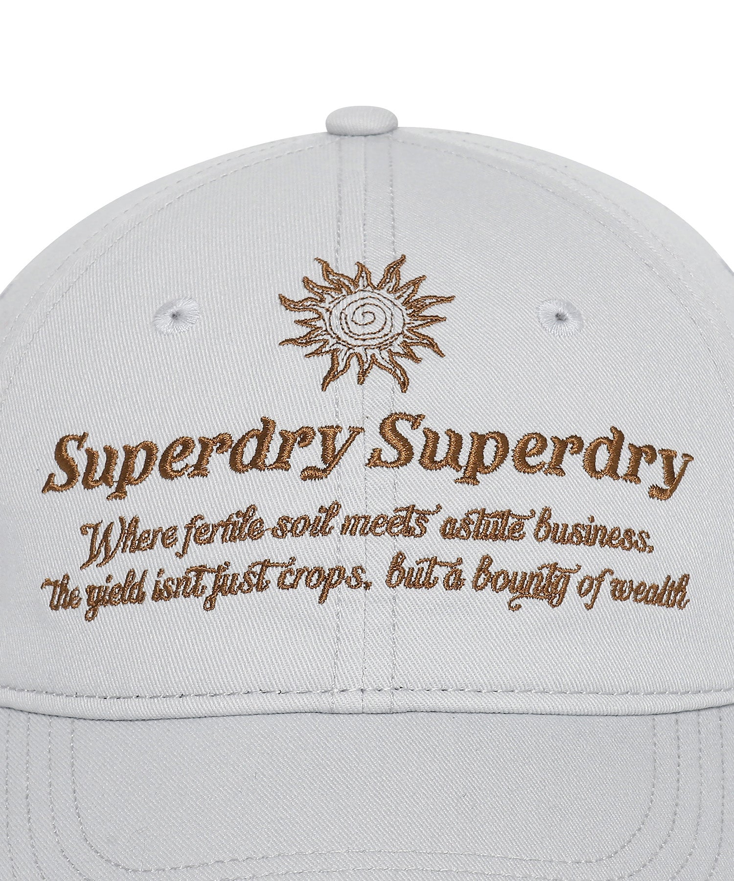 Vintage Embroidery Ball Cap - Grey - Superdry Singapore