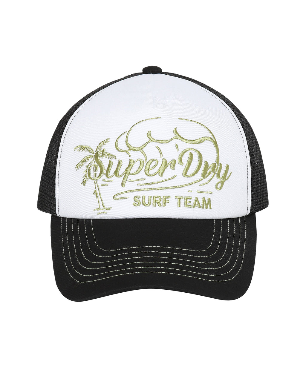 Surf Mesh Trucker Ball Cap - Black - Superdry Singapore