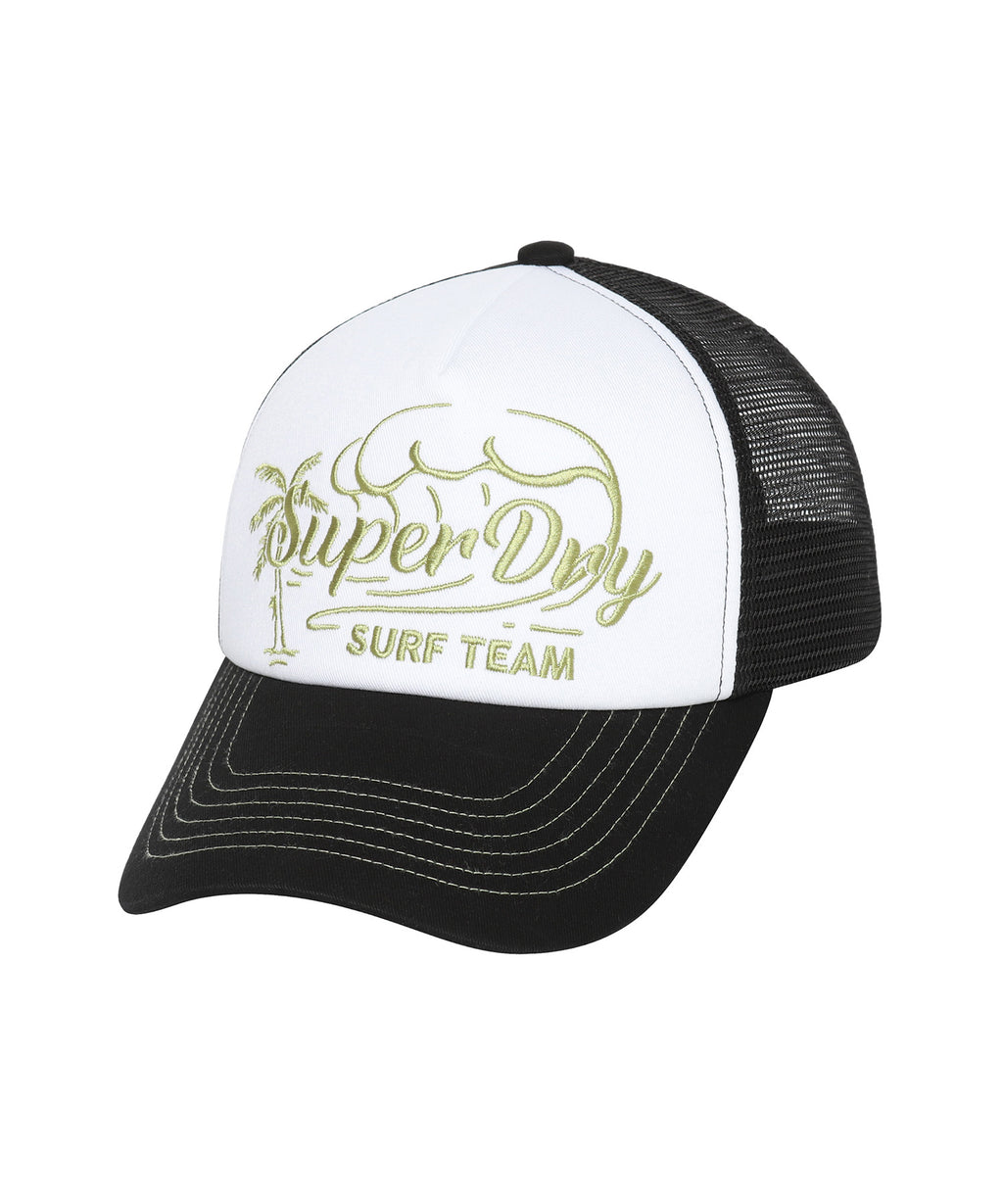 Surf Mesh Trucker Ball Cap - Black - Superdry Singapore