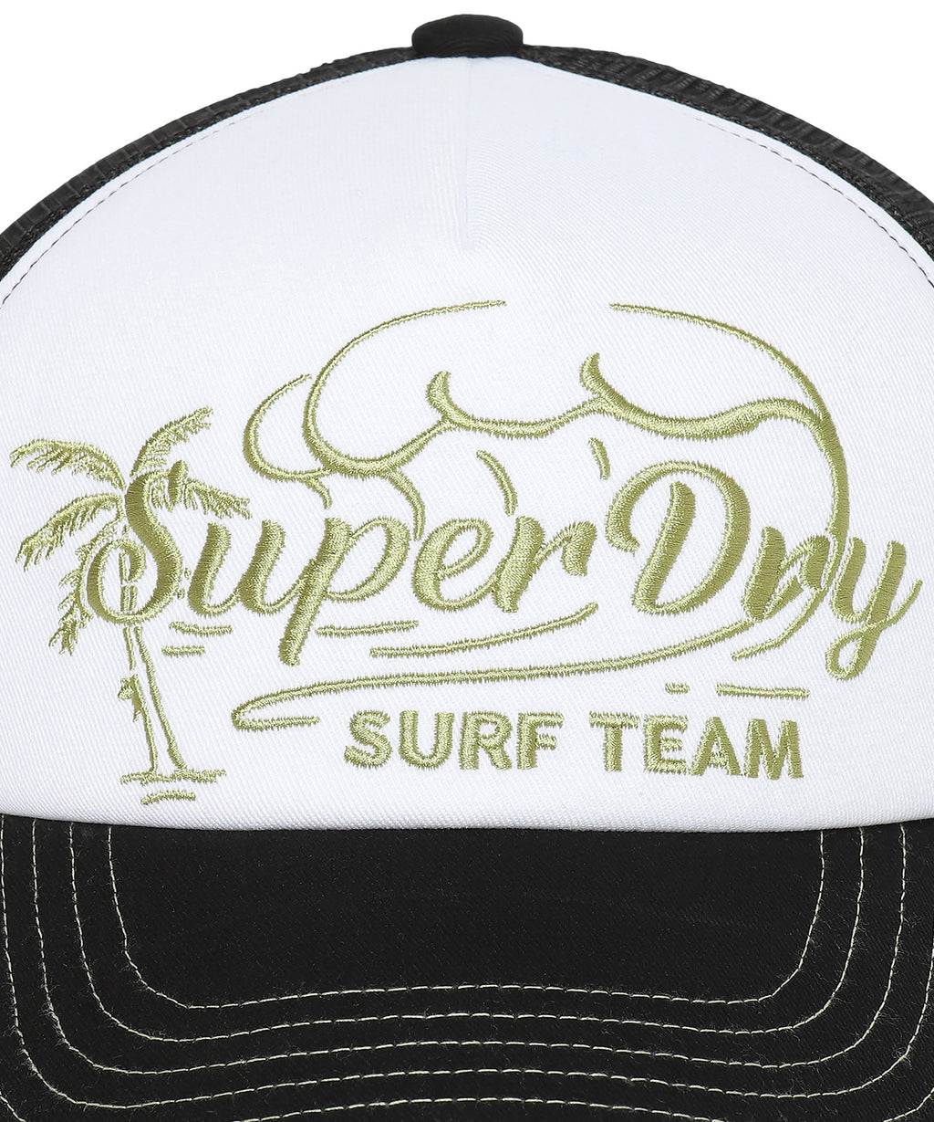 Surf Mesh Trucker Ball Cap - Black - Superdry Singapore