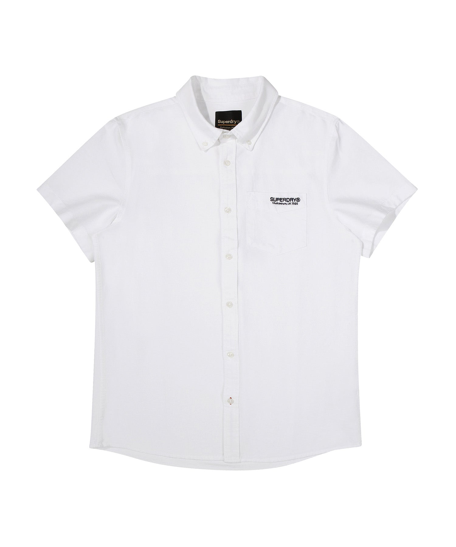 Core Short Sleeve Oxford Shirt - White - Superdry Singapore