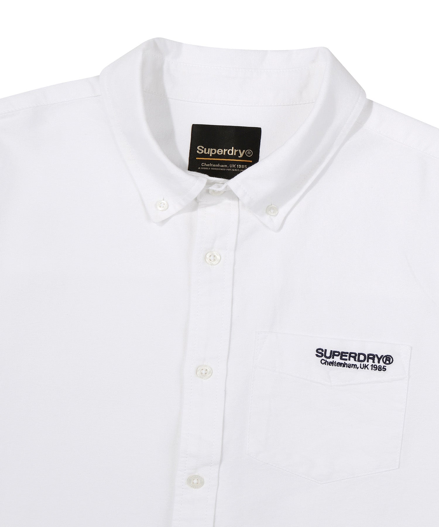 Core Short Sleeve Oxford Shirt - White - Superdry Singapore