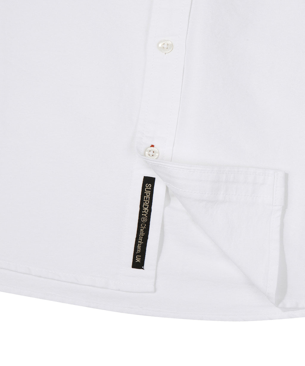 Core Short Sleeve Oxford Shirt - White - Superdry Singapore
