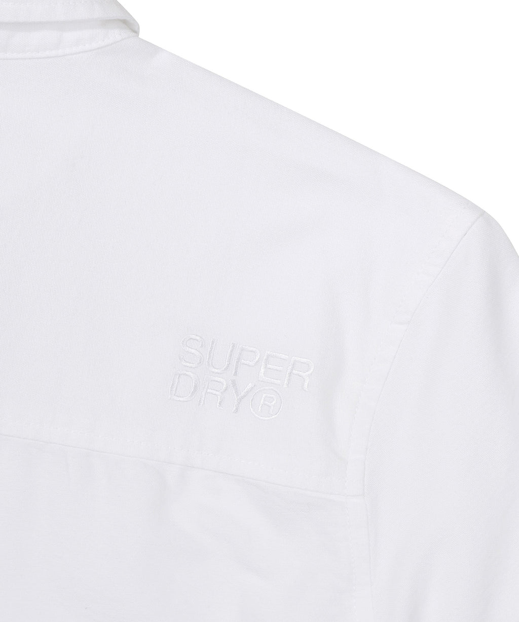 Core Short Sleeve Oxford Shirt - White - Superdry Singapore