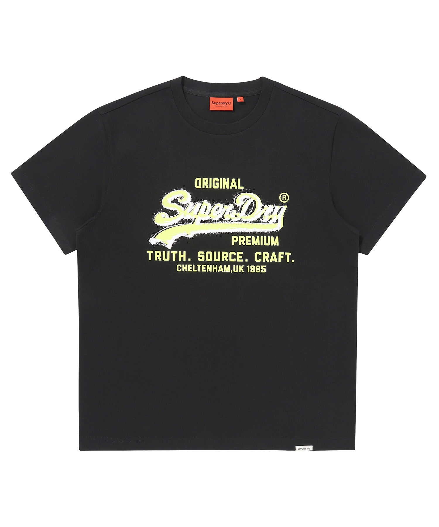 Sprayed Vintage Logo T-Shirt - Black - Superdry Singapore