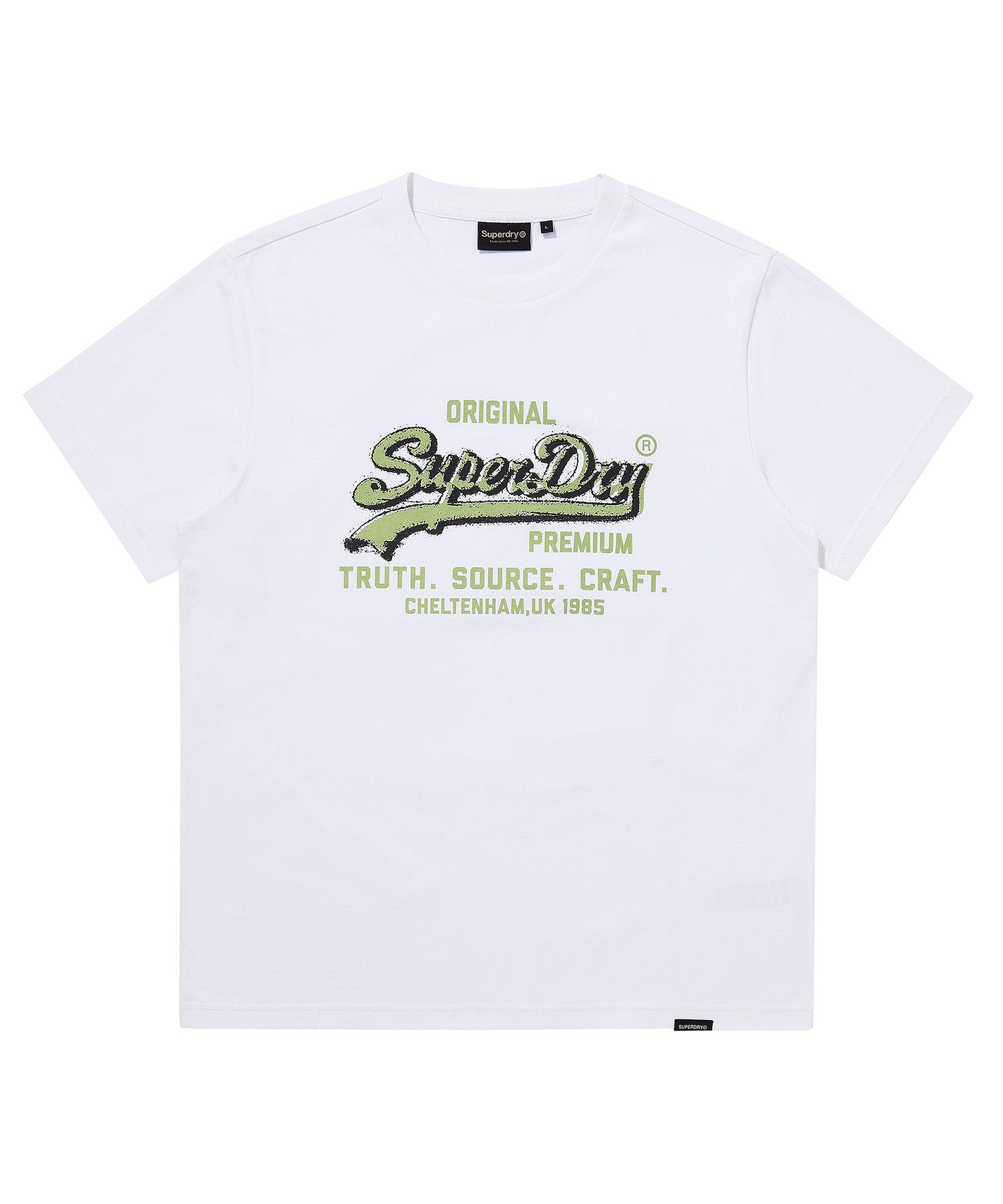 Sprayed Vintage Logo T-Shirt - White - Superdry Singapore