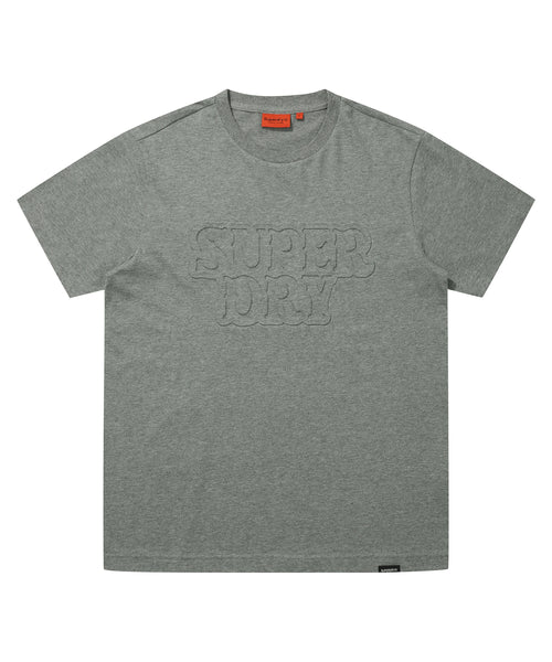 Big Logo Embroidery T-Shirt - Medium Grey - Superdry Singapore