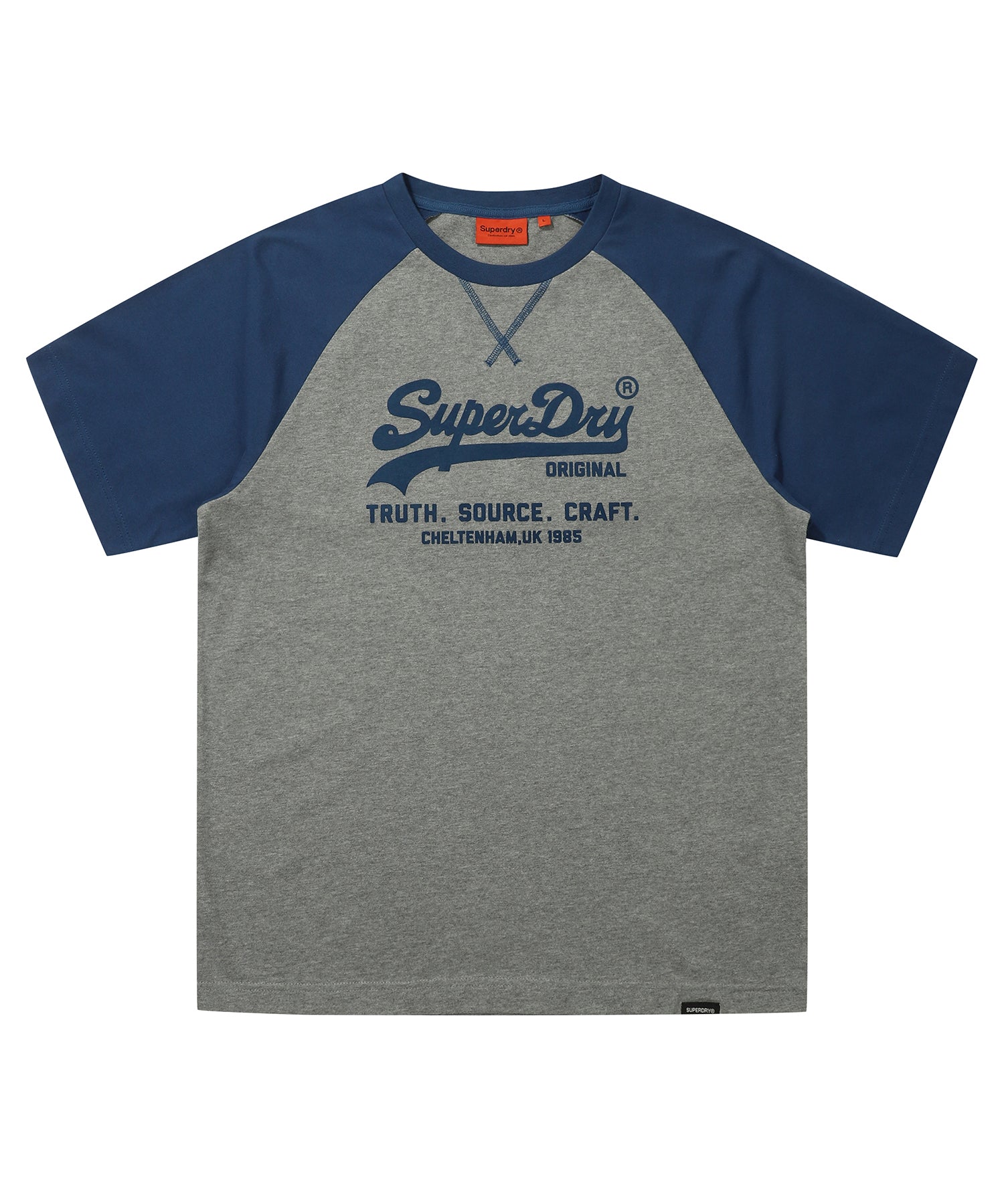 Vintage Logo Raglan T-Shirt - D/Blue  - Superdry Singapore