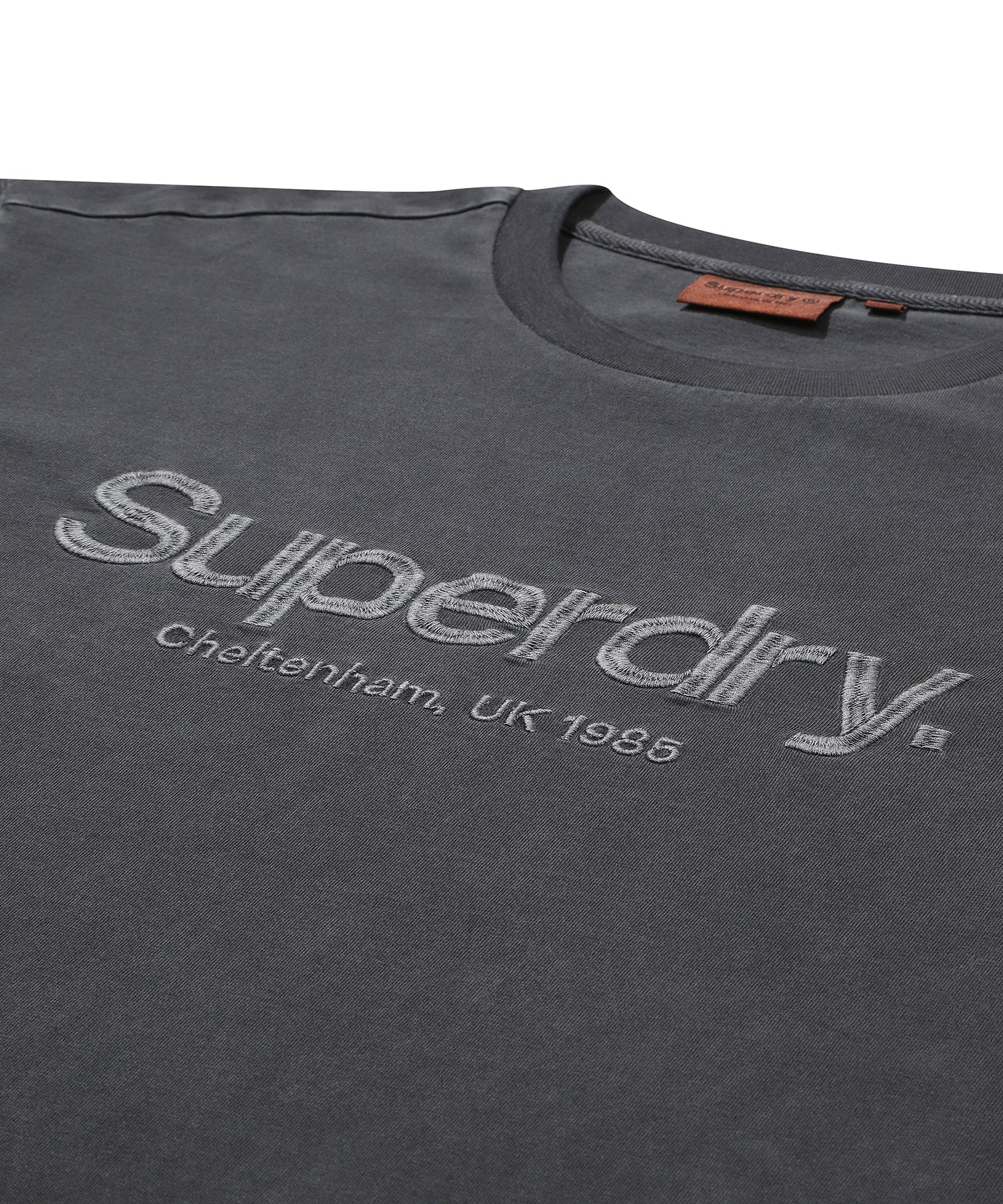 Core Mono Logo T-Shirt - D/Grey  - Superdry Singapore
