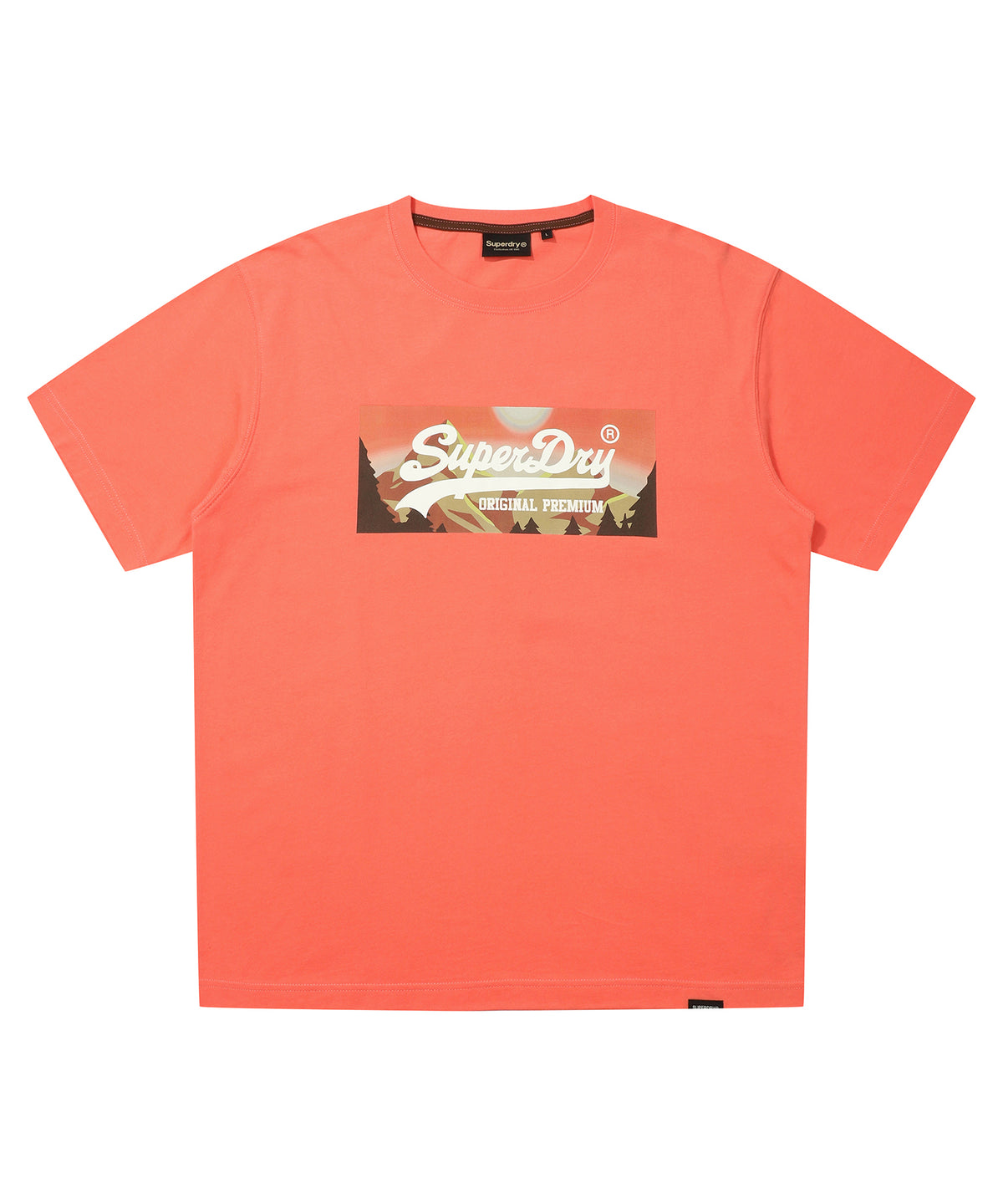 Mountain Logo T-Shirt - Coral  - Superdry Singapore