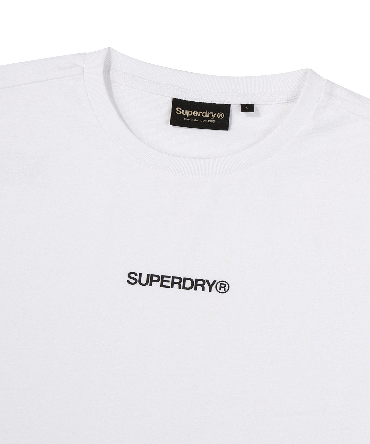 Center Logo T-Shirt - White  - Superdry Singapore