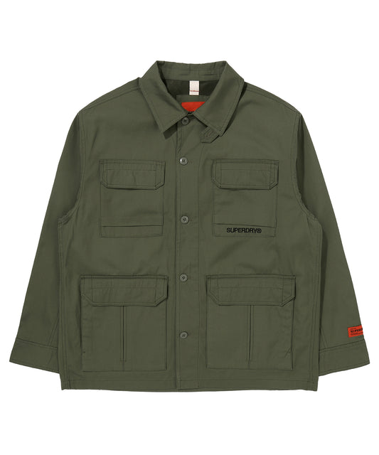 Lightweight Utility Chore Jacket - Olive - Superdry Singapore