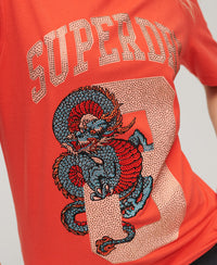 CNY Graphic T-Shirt - Sunset Red - Superdry Singapore