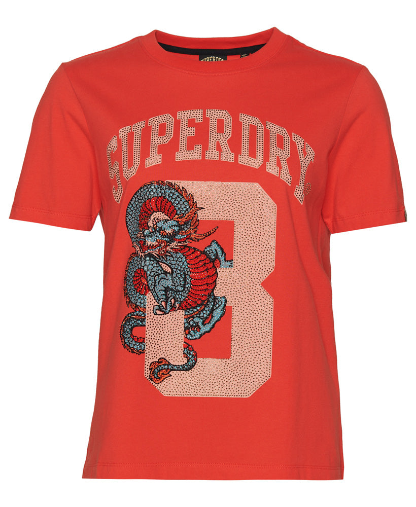 CNY Graphic T-Shirt - Sunset Red - Superdry Singapore