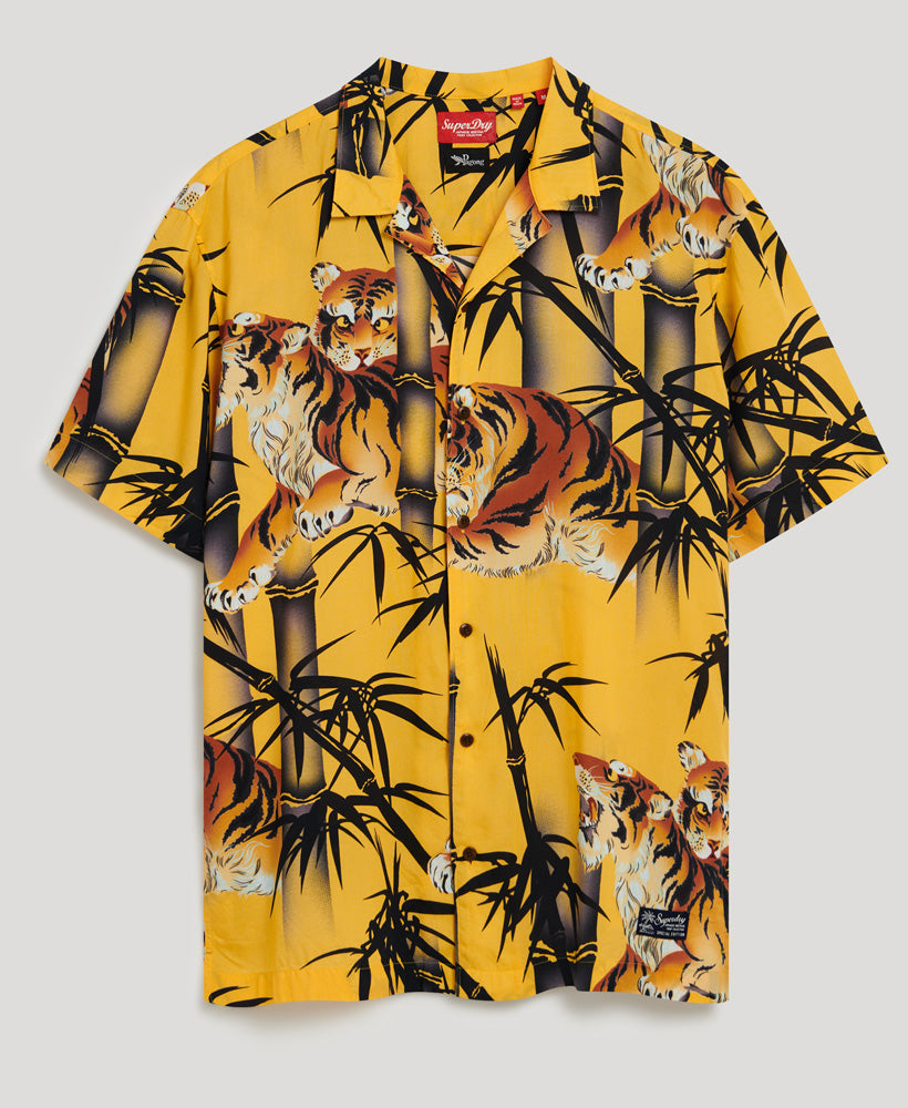 Hawaiian Resort Shirt - Tora Gold - Superdry Singapore