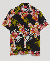 Hawaiian Resort Shirt - Asanoha Black