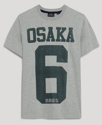 Osaka Graphic T Shirt - Ash Grey Marl - Superdry Singapore