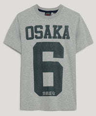 Osaka Graphic T Shirt - Ash Grey Marl