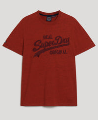 Embroidered Vintage Logo T-Shirt - Arizona Orange Grit - Superdry Singapore